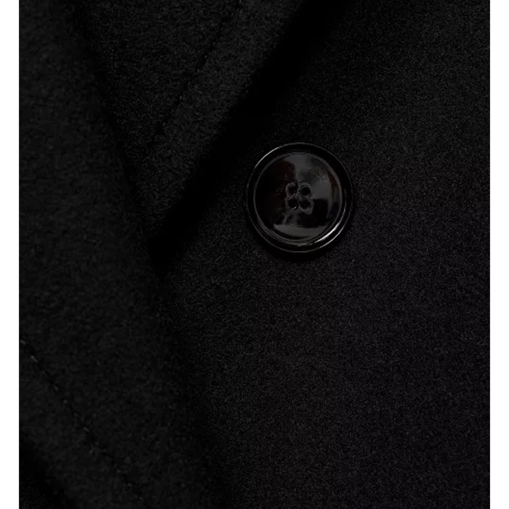 Mango Selection Double-Breasted Long Black Coat - image 5